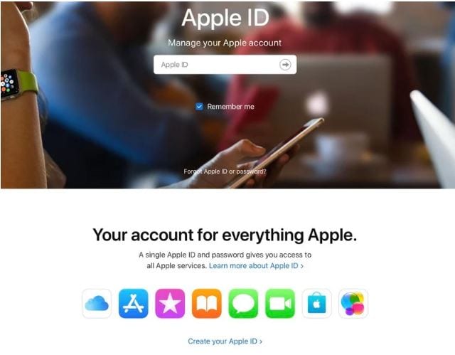 Apple ID on the web