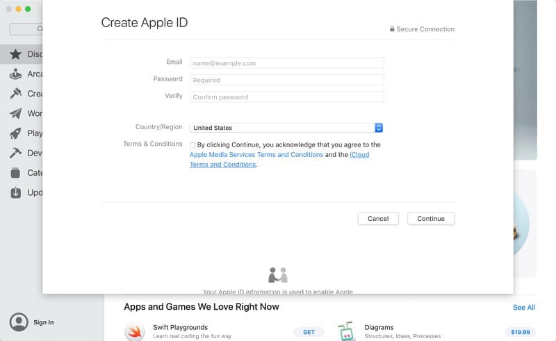 apple id mac app store